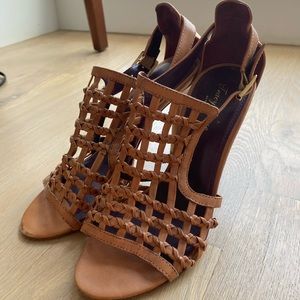 Tracy Reese Leather Cage Heels